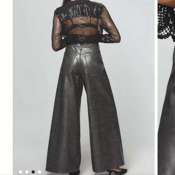 AGOLDE NOLAN PANTS IN SMOKE COLOR NWT WIDE LEG SIZE 24 RETAIL $328 - Picture 3 of 15
